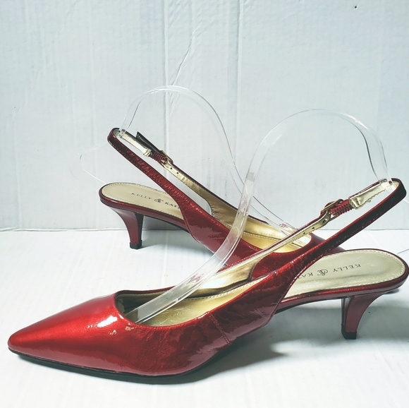 Kelly & Katie Red Patent Leather Pumps Sz 8 - Picture 3 of 9
